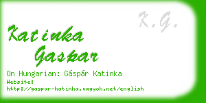 katinka gaspar business card